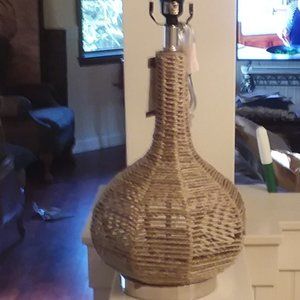 19 inch tall Rope Wrapped Gourd Shaped Lamp Base